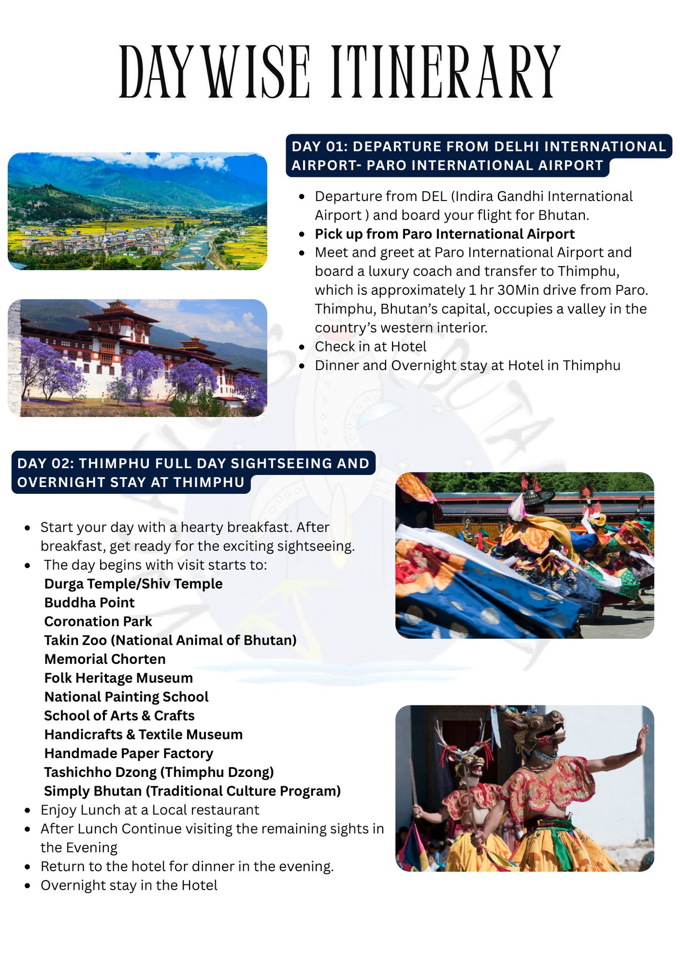 Bhutan itinerary &ndash; page 4