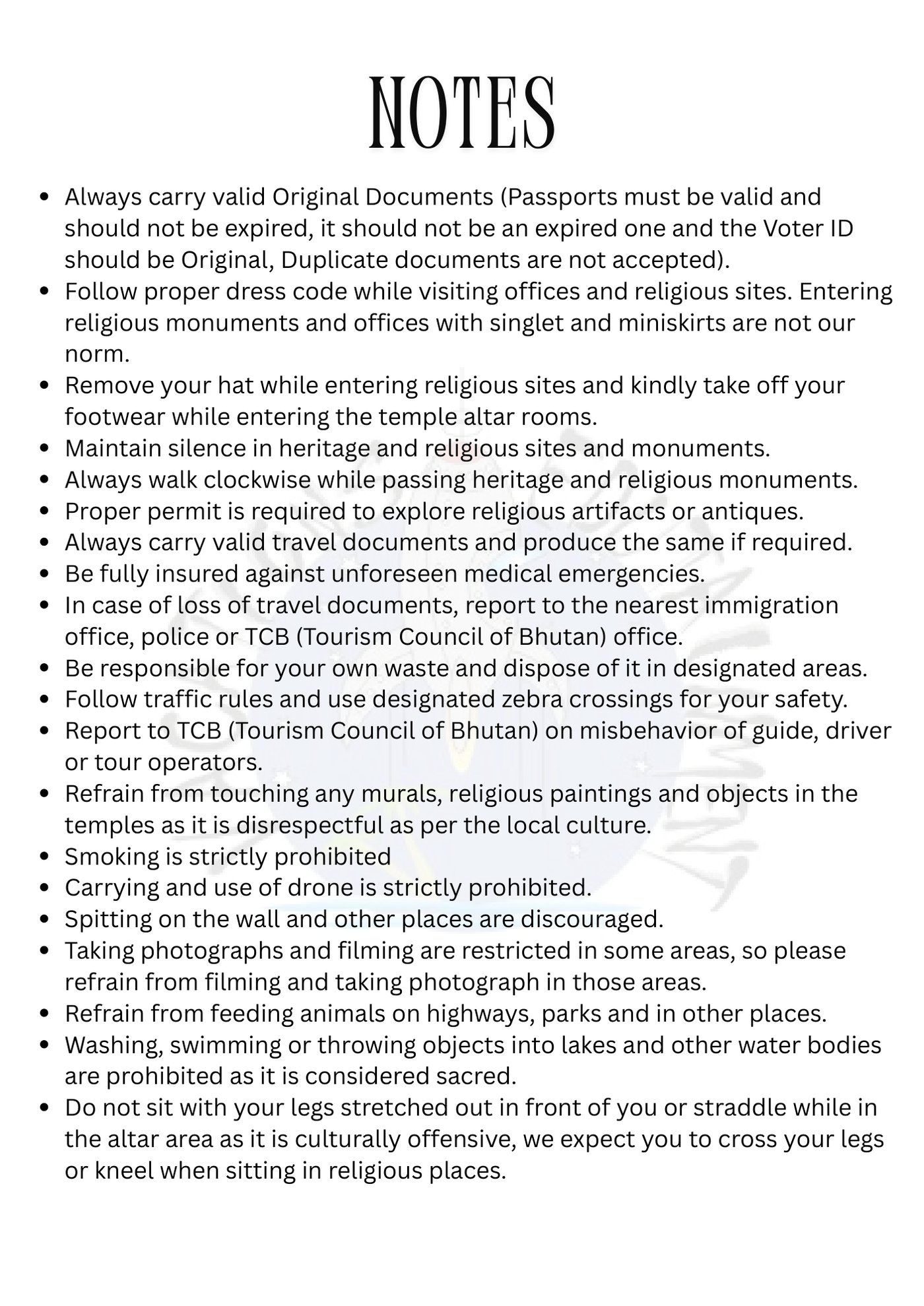 Bhutan itinerary &ndash; page 8
