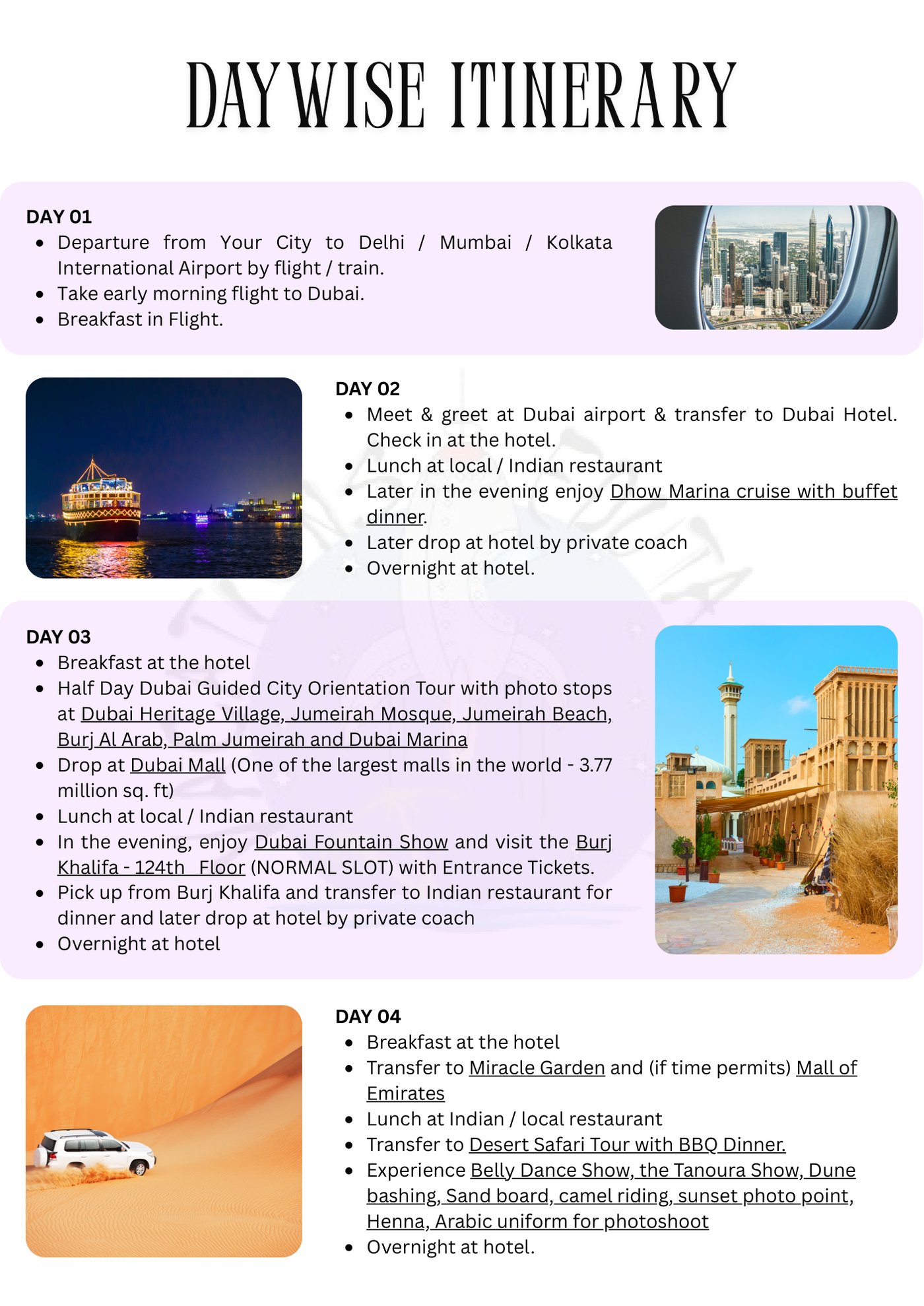 Dubai itinerary &ndash; page 7