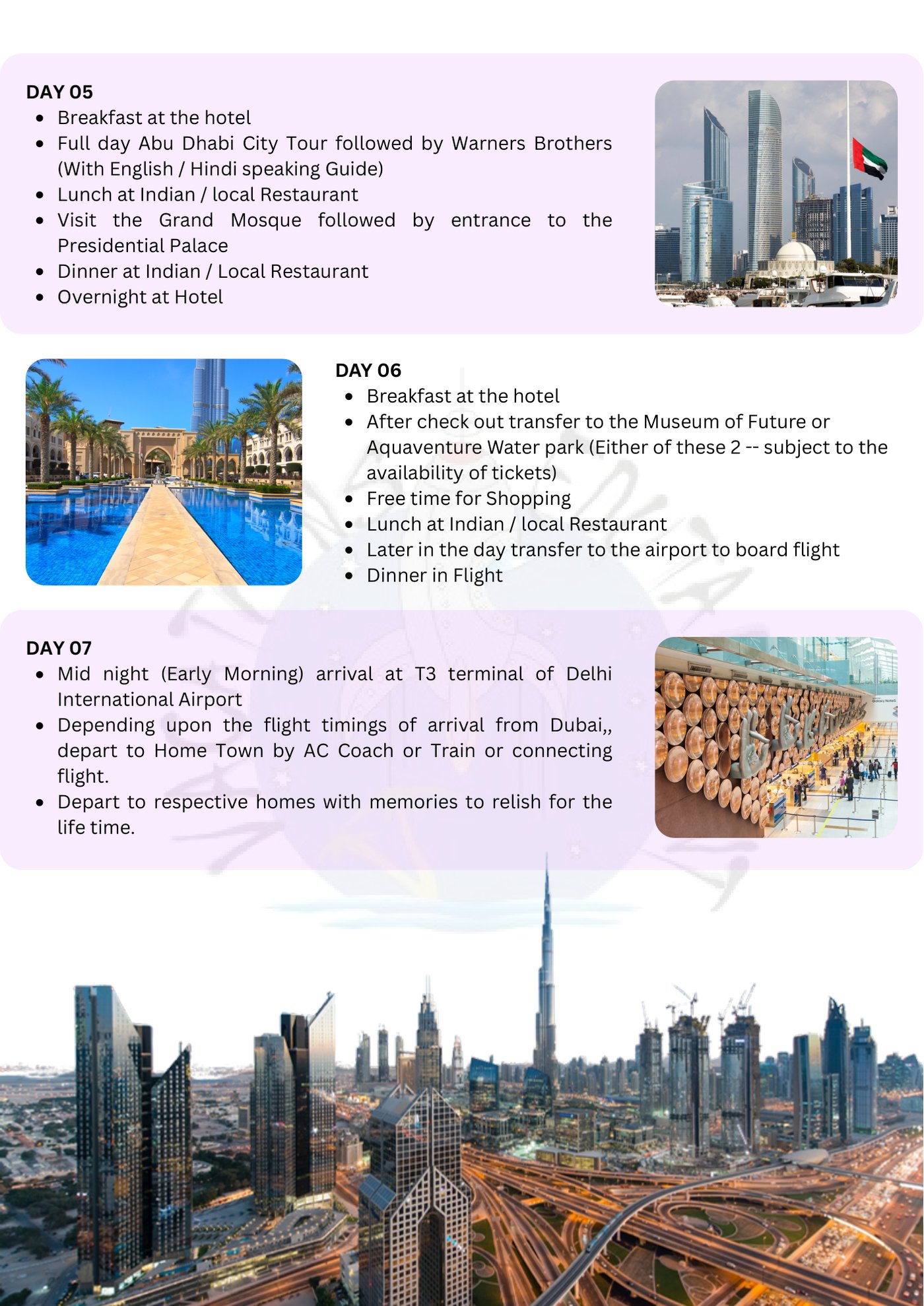 Dubai itinerary &ndash; page 8