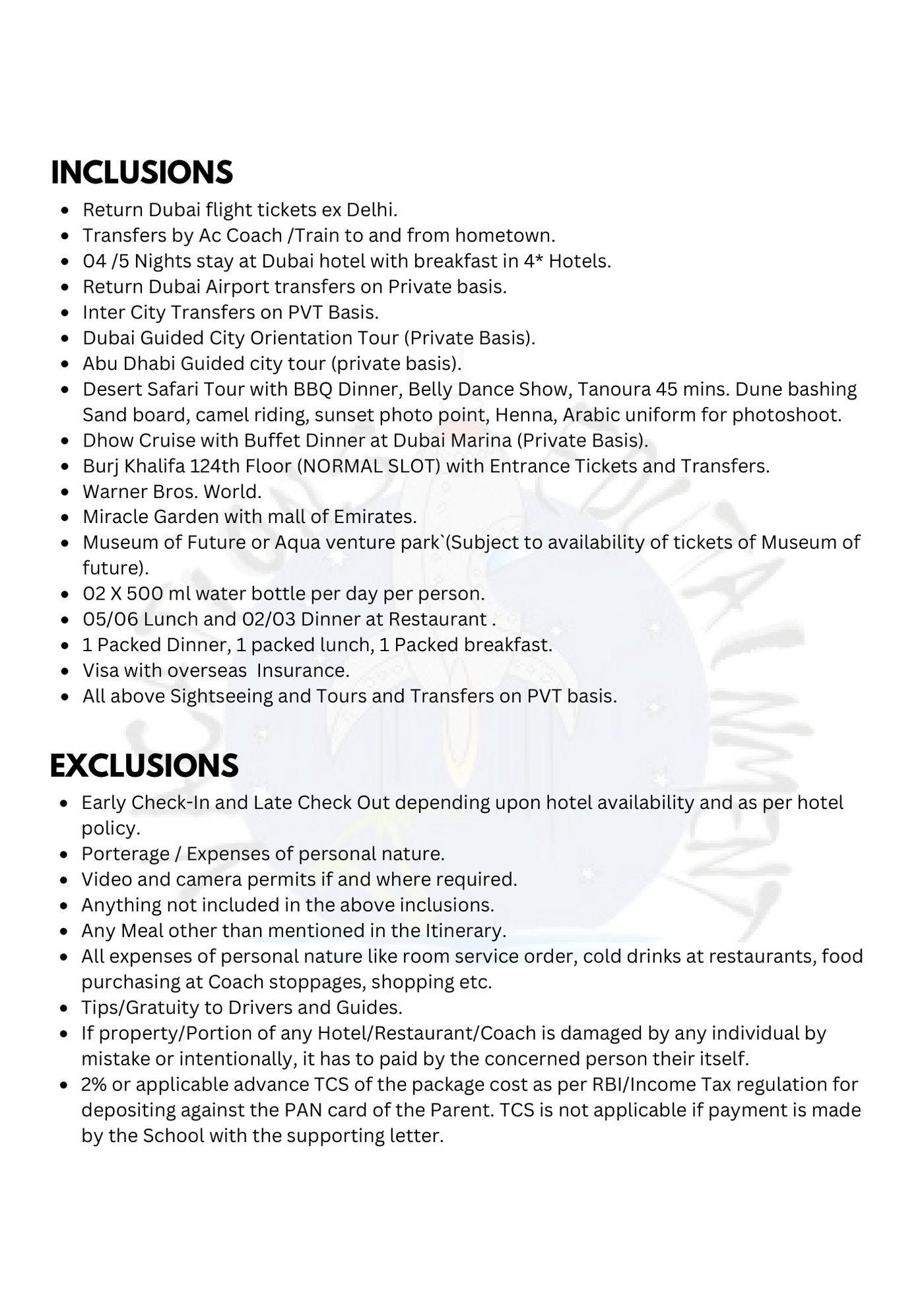 Dubai itinerary &ndash; page 9