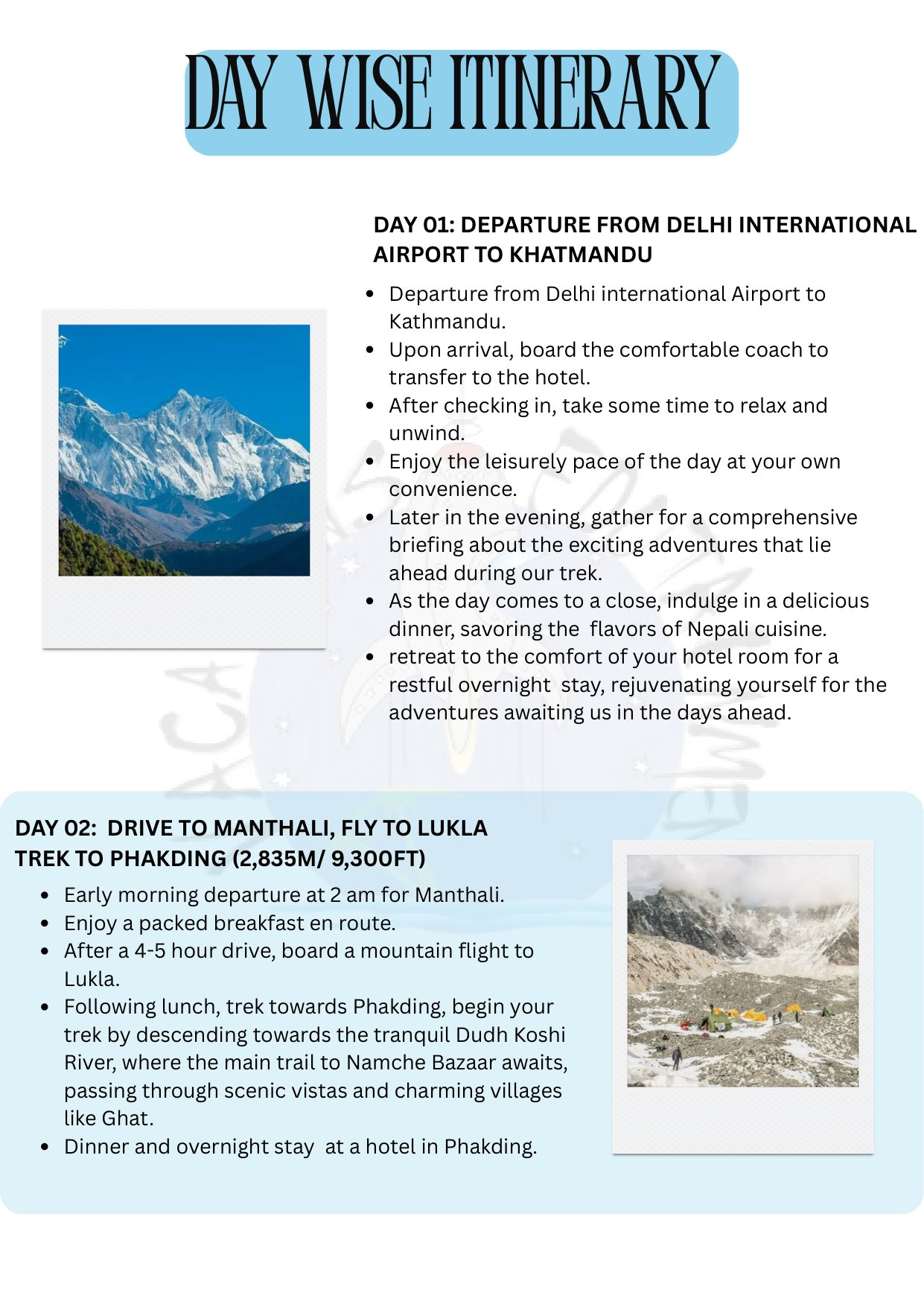 Everest Base Camp Trek itinerary &ndash; page 8