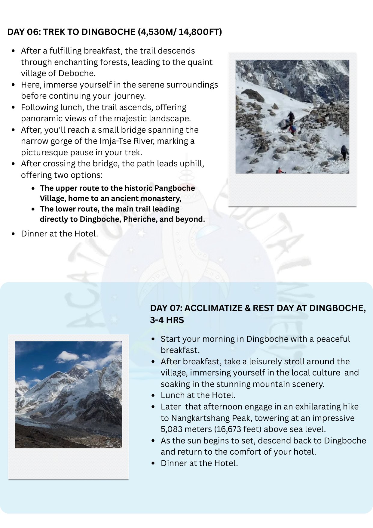 Everest Base Camp Trek itinerary &ndash; page 10