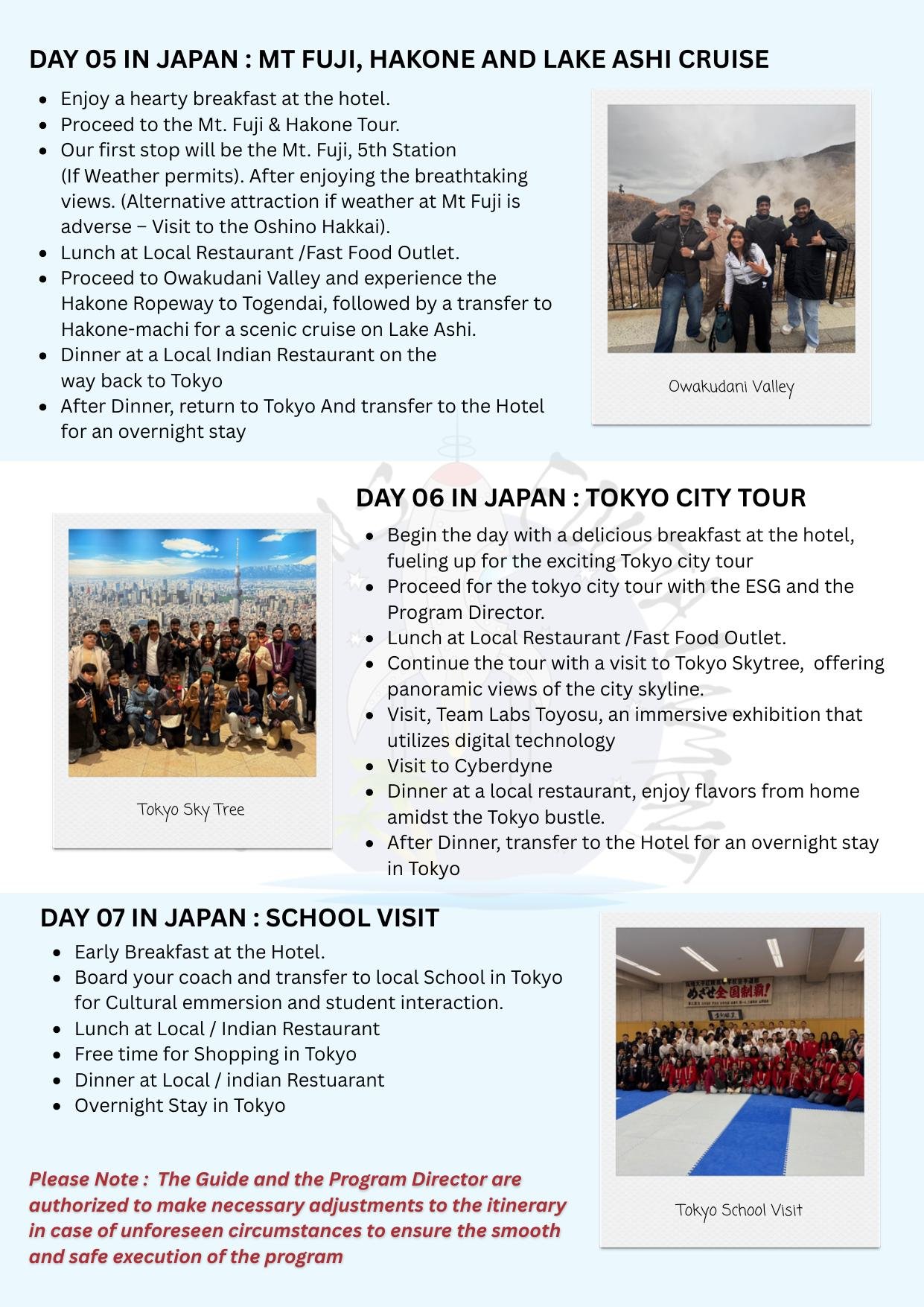 Japan – The Land of the Rising Sun itinerary &ndash; page 7