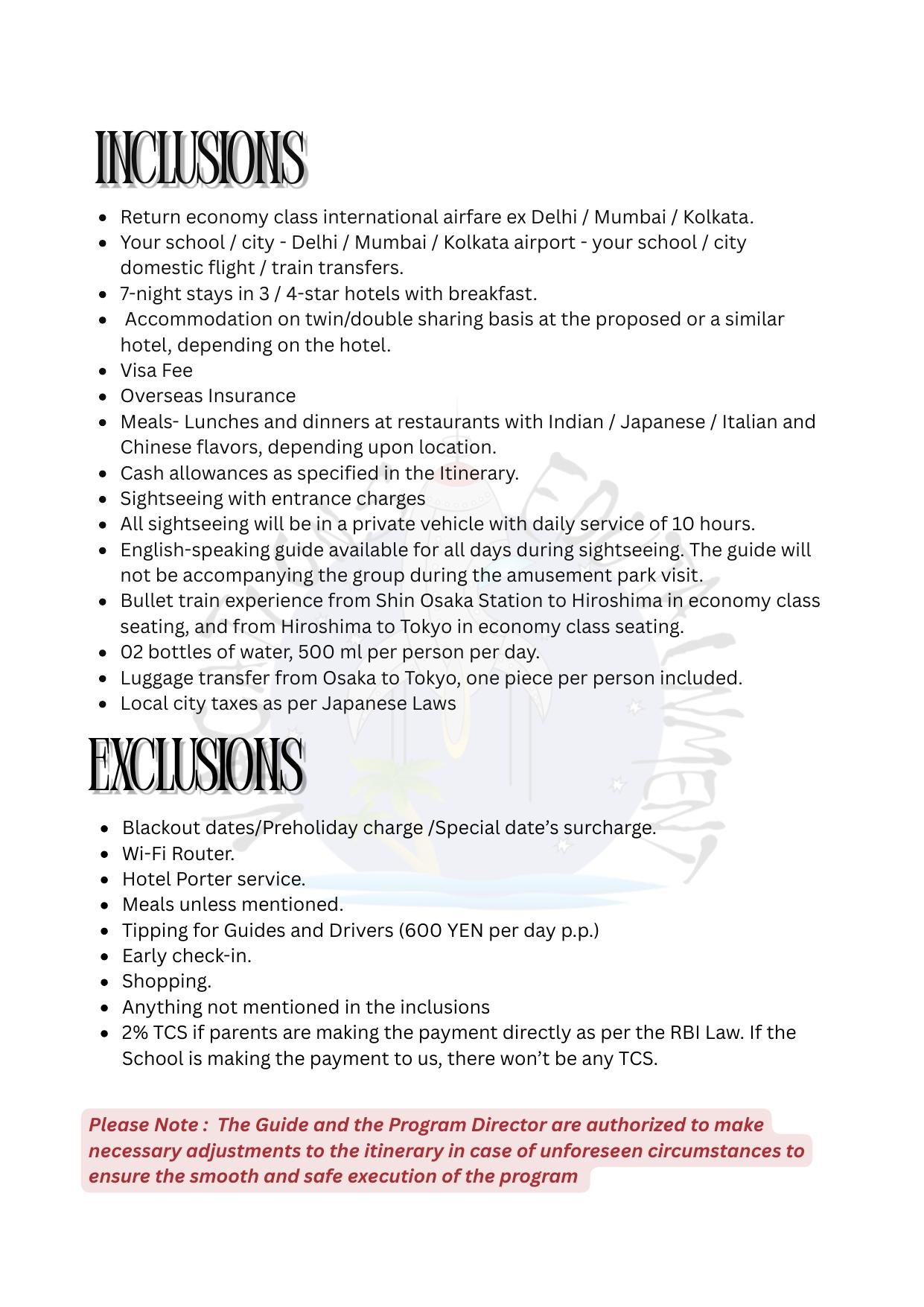 Japan – The Land of the Rising Sun itinerary &ndash; page 9