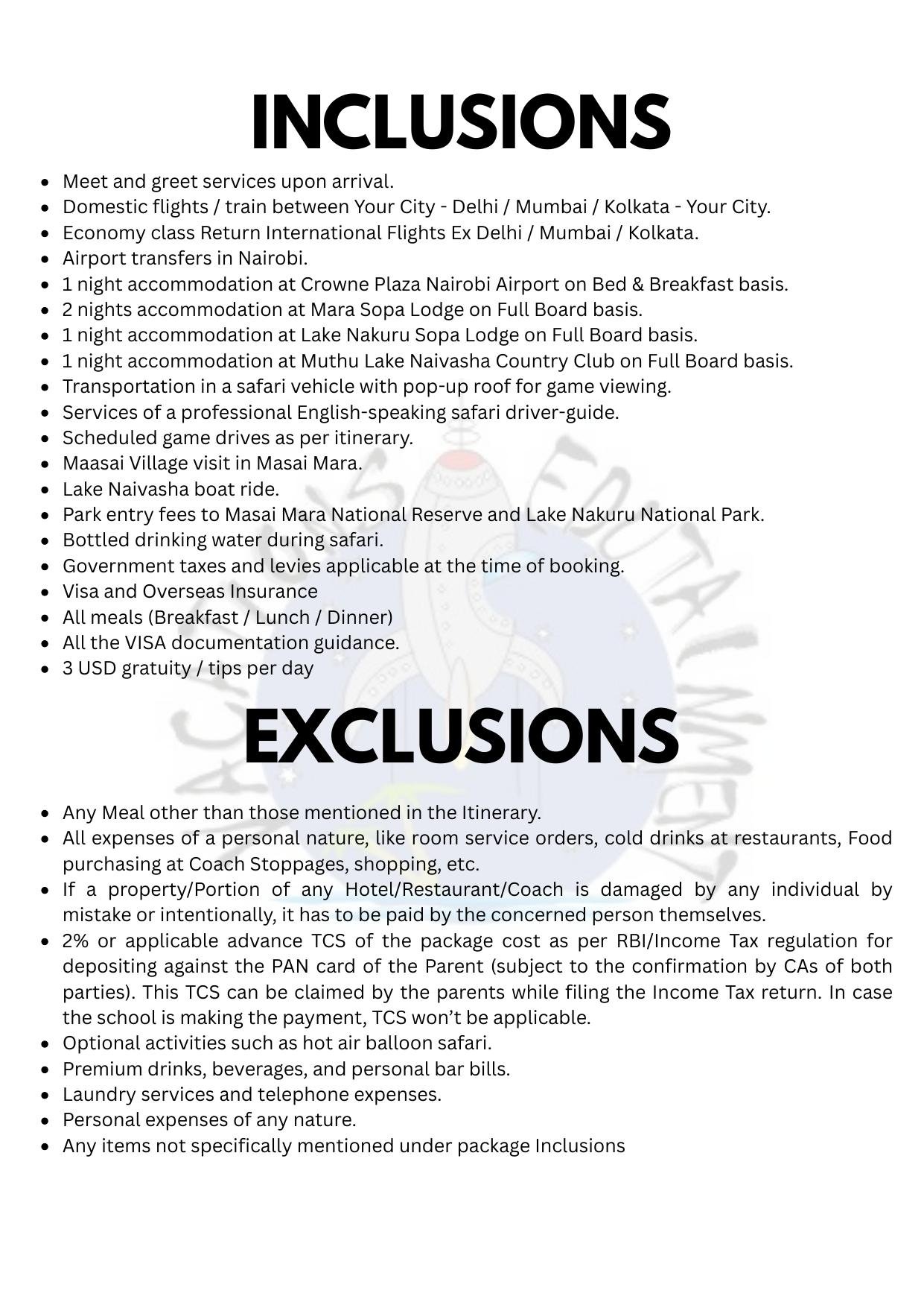 Kenya Exploration itinerary &ndash; page 6