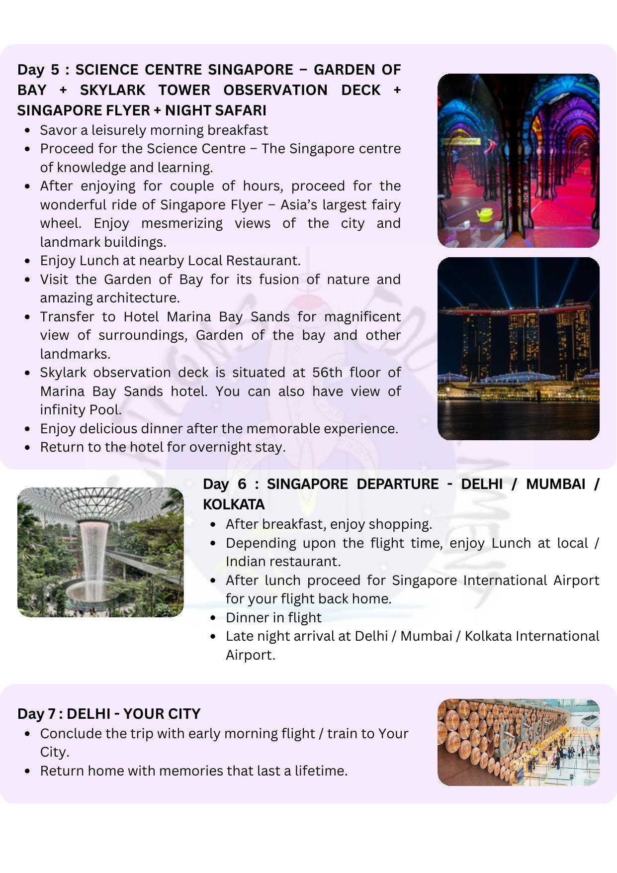 Singapore itinerary &ndash; page 6