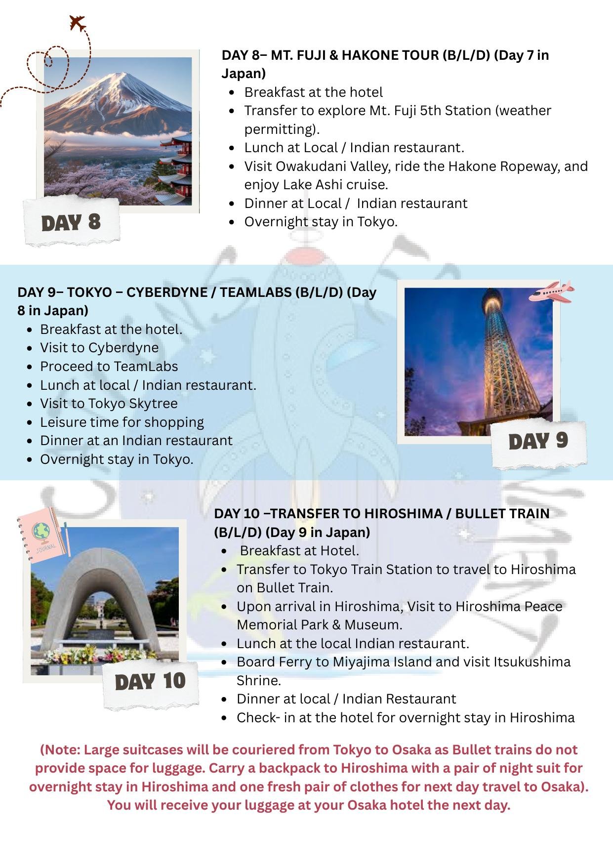 Exploring Japan Student Exchange itinerary &ndash; page 7