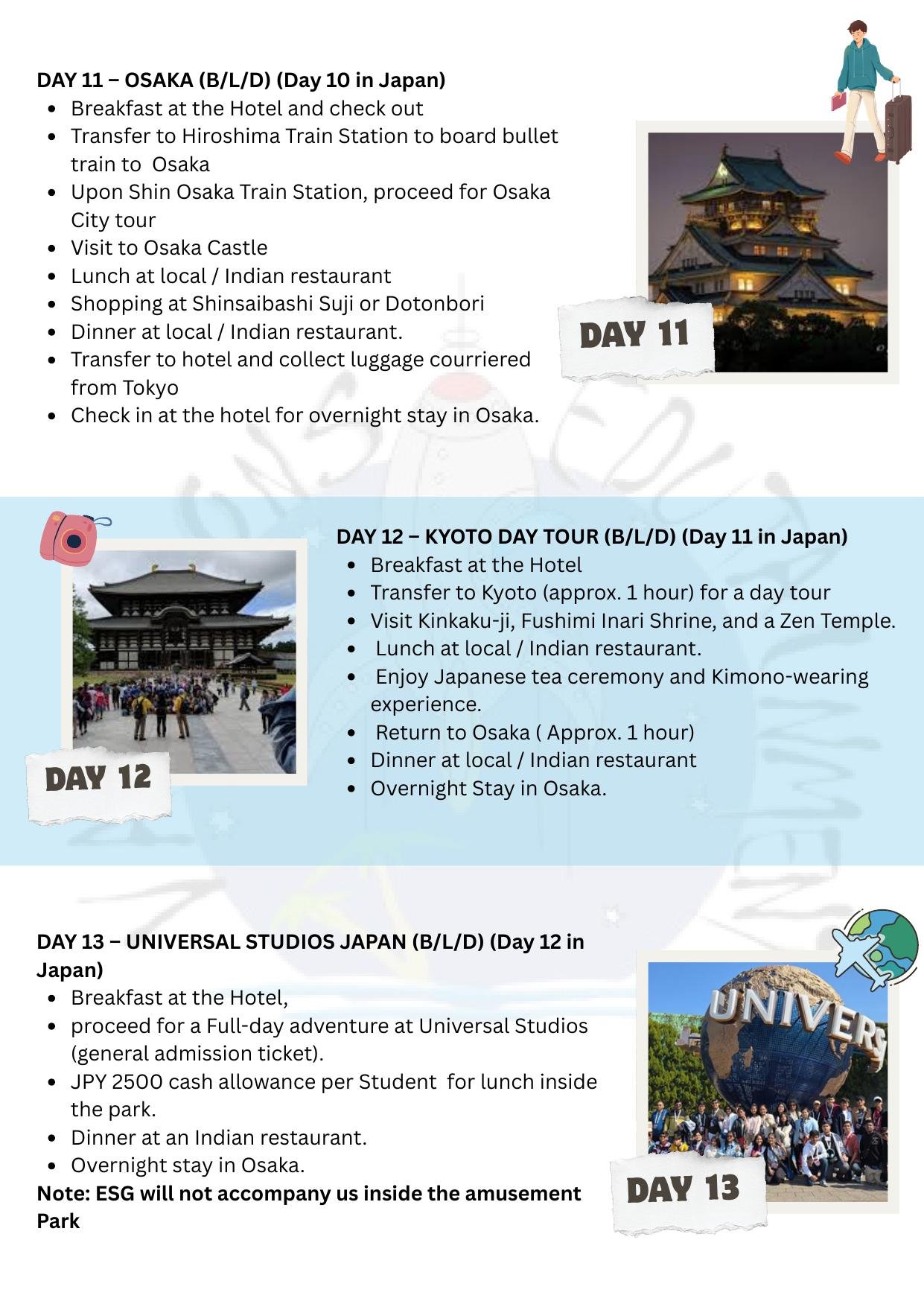 Exploring Japan Student Exchange itinerary &ndash; page 8