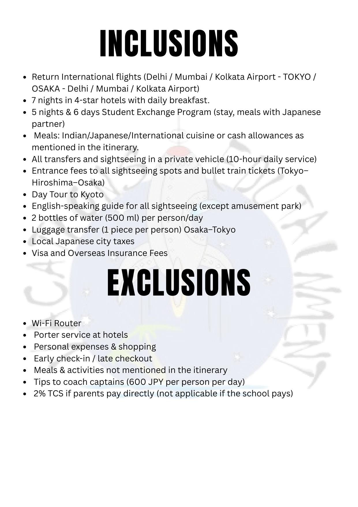 Exploring Japan Student Exchange itinerary &ndash; page 10