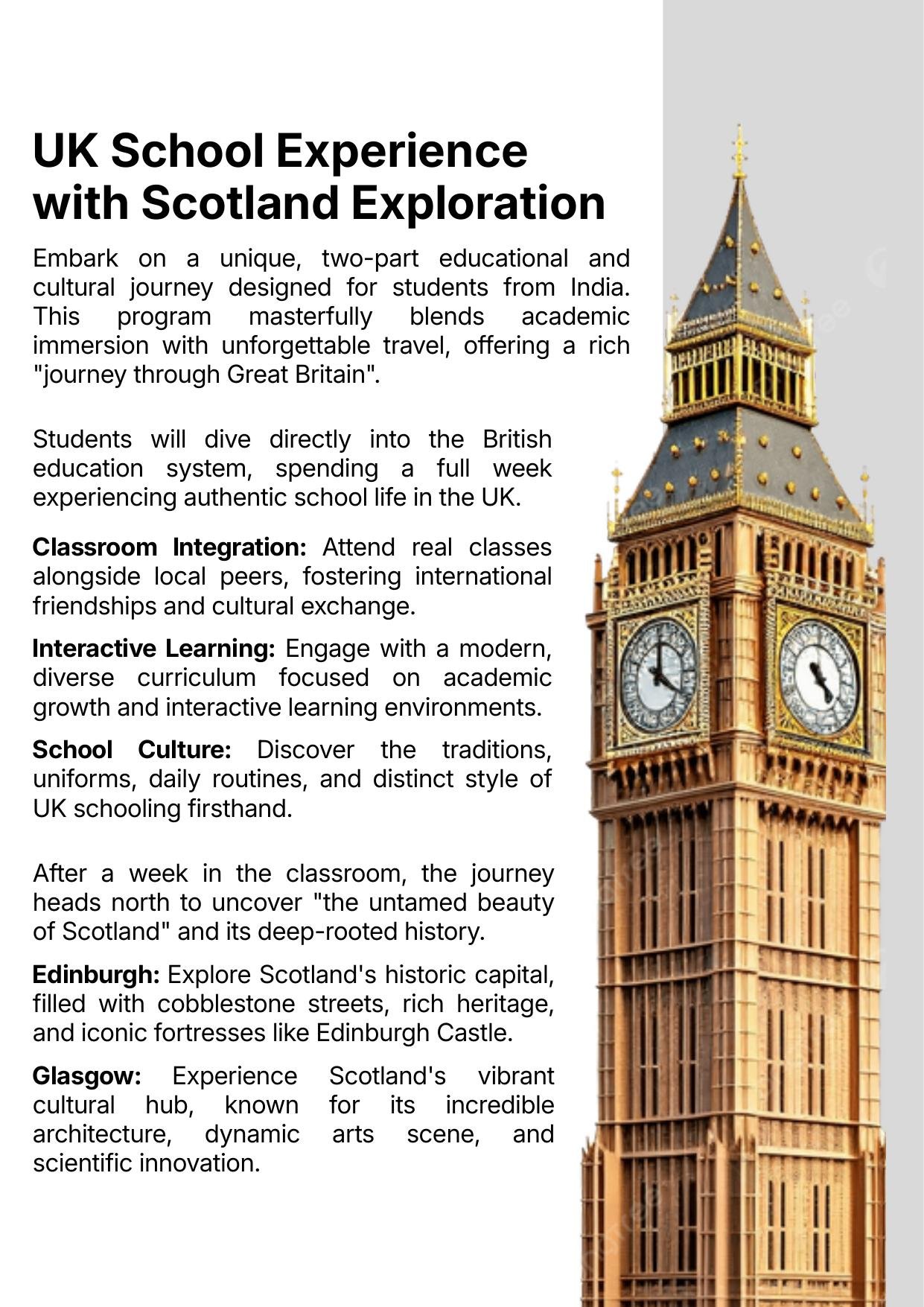 UK School Experience with Scotland itinerary &ndash; page 2