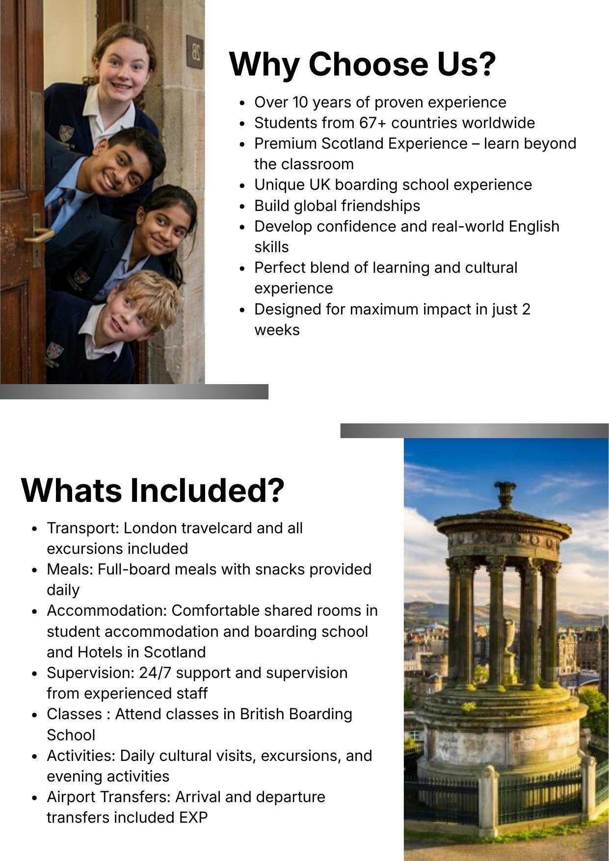 UK School Experience with Scotland itinerary &ndash; page 3